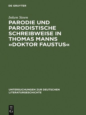 cover image of Parodie und parodistische Schreibweise in Thomas Manns »Doktor Faustus«